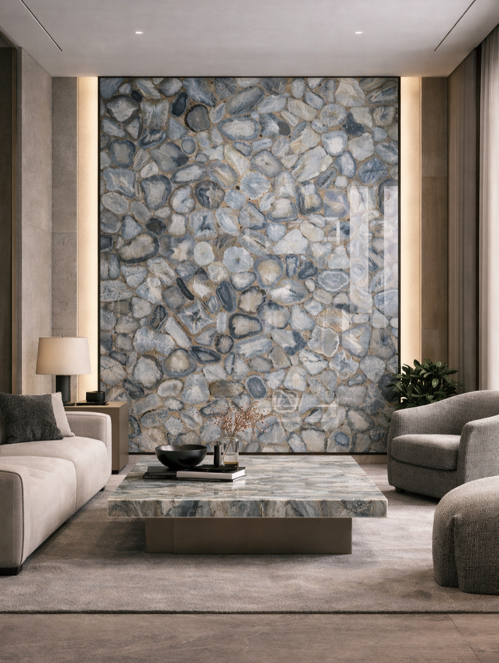 Stone decorative panel